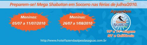 Mega Shabaton em Socorro com Noach Adventures para Meninos