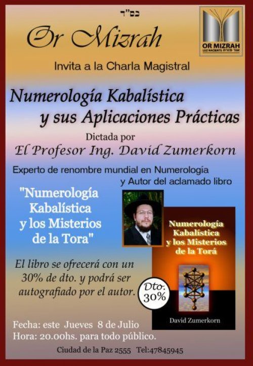 Palestra David Zumerkorn de Numerologia Kabalistica e suas aplicações práticas, na Argentina