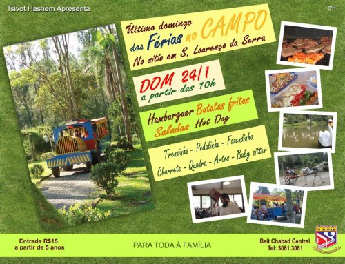 Fim de Férias no Campo - SiTio Felicidade com Tsivot Hashem