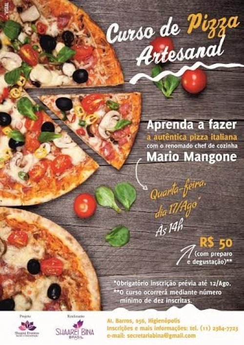 Shaarei Biná: Curso de Pizza Artesanal