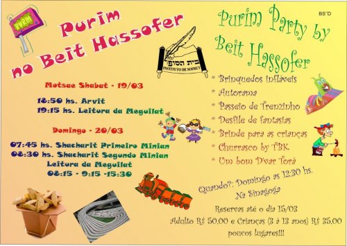 Programação Especial: Purim Party by Beit Hassofer