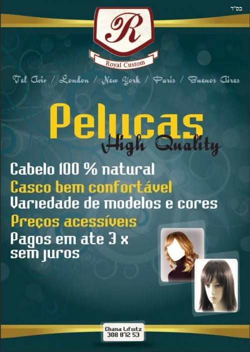 ULTIMA SEMANA EM PROMOCAO: Perucas High Quality ROYAL CUSTOM 100% Natural - Melhores Preços em 3x Sem Juros - Dia 27 de Janeiro até 27  de Fevereiro 2014