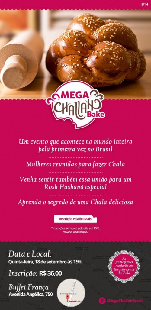 Mega Challah Bake, pela Primeira Vez no Brasil