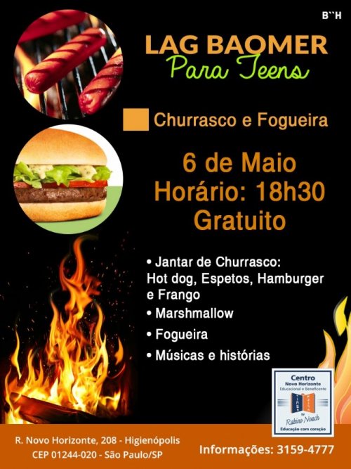 Lag Baomer para Teens no Centro Novo Horizonte